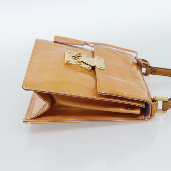 LOUIS VUITTON Monogram Vernis Spring Street Hand Bag Pink M91033 LV Auth 183622