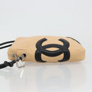 CHANEL Matelasse Cambon Line Shoulder Bag Leather Beige Silver CC Auth 183625M-4