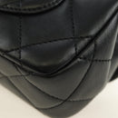 CHANEL Mini Matelasse 17 Kettingtas Lamsleer Zwart Goud CC Auth 183626SM-16