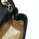 CHANEL Mini Matelasse 17 Kettingtas Lamsleer Zwart Goud CC Auth 183626SM-25