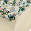 CHANEL Matelasse Chain Shoulder Bag Tweed Multicolor Silver CC Auth 183627SM-19