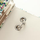 CHANEL Matelasse Chain Shoulder Bag Tweed Multicolor Silver CC Auth 183627SM-23