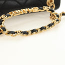 CHANEL Mini Matelasse 19 Chain Bag Lamb Skin 2way Black Gold CC Auth 183629SM-7
