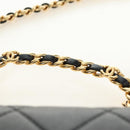 CHANEL Mini Matelasse 19 Chain Bag Lamb Skin 2way Black Gold CC Auth 183629SM-8