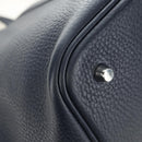 HERMES Picotan lock Bag Taurillon Clemence Leather Navy Silver Auth 183630SAM-9