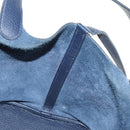 HERMES Picotan lock Bag Taurillon Clemence Leather Navy Silver Auth 183630SAM-17