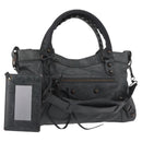 BALENCIAGA The First Hand Bag Leather 2way Green 103208 Auth 183631V-1