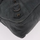 BALENCIAGA The First Hand Bag Leather 2way Green 103208 Auth 183631V-12