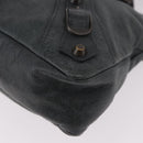 BALENCIAGA The First Hand Bag Leather 2way Green 103208 Auth 183631V-13