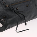 BALENCIAGA The First Hand Bag Leather 2way Green 103208 Auth 183631V-16
