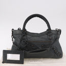 BALENCIAGA The First Hand Bag Leather 2way Green 103208 Auth 183631V-28