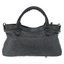 BALENCIAGA The First Hand Bag Leather 2way Green 103208 Auth 183631V-3