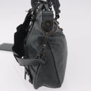 BALENCIAGA The First Hand Bag Leather 2way Green 103208 Auth 183631V-4