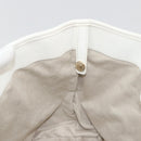 Jimmy Choo Tote Bag Leather White Gold Silver Auth 183632A-21