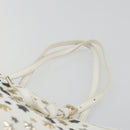 Jimmy Choo Tote Bag Leather White Gold Silver Auth 183632A-8