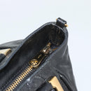 Chloe Etel Hand Bag Leather Black Gold Auth 183634-9