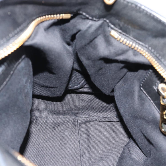 Chloe Etel Hand Bag Leather Black Gold Auth 183634