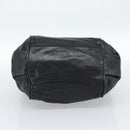 Chloe Etel Hand Bag Leather Black Gold Auth 183634-5