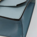 Miu Miu Schoudertas Leer Lichtblauw Goud Auth 183635M-9