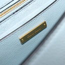 Miu Miu Schoudertas Leer Lichtblauw Goud Auth 183635M-21