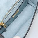 Miu Miu Schoudertas Leer Lichtblauw Goud Auth 183635M-11