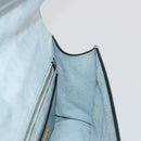 Miu Miu Schoudertas Leer Lichtblauw Goud Auth 183635M-22