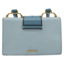 Miu Miu Schoudertas Leer Lichtblauw Goud Auth 183635M-2