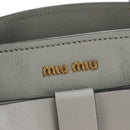 Miu Miu Handtasche Leder Grau Gold Original 183637V-17