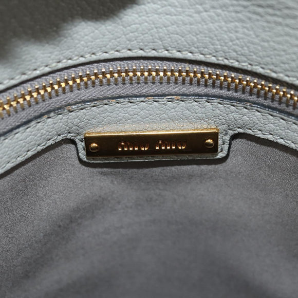 Miu Miu Handtasche Leder Grau Gold Original 183637V