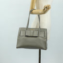 Miu Miu Handtasche Leder Grau Gold Original 183637V-26