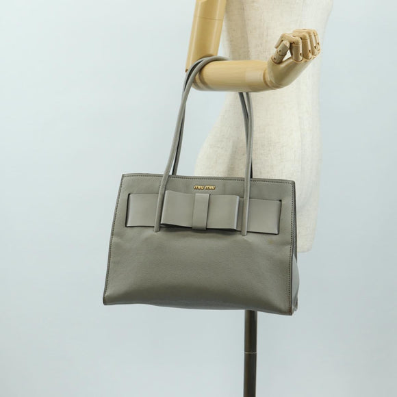 Miu Miu Handtasche Leder Grau Gold Original 183637V