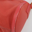 BVLGARI Hand Bag Leather Pink Gold Auth 183638A-9