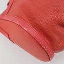 BVLGARI Hand Bag Leather Pink Gold Auth 183638A-16