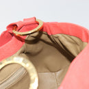 BVLGARI Hand Bag Leather Pink Gold Auth 183638A-19