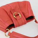 BVLGARI Hand Bag Leather Pink Gold Auth 183638A-6