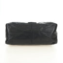 FENDI Mamma Baguette Shoulder Bag Leather Black Silver Auth 183639V-10
