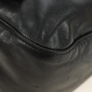 FENDI Mamma Baguette Shoulder Bag Leather Black Silver Auth 183639V-11