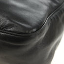 FENDI Mamma Baguette Shoulder Bag Leather Black Silver Auth 183639V-14