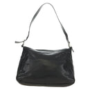 FENDI Mamma Baguette Shoulder Bag Leather Black Silver Auth 183639V-3