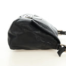 FENDI Mamma Baguette Shoulder Bag Leather Black Silver Auth 183639V-5