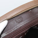 LOEWE Hand Bag Leather 2way Brown Gold Auth 183640-10