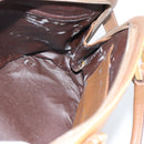 LOEWE Hand Bag Leather 2way Brown Gold Auth 183640-20