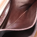LOEWE Hand Bag Leather 2way Brown Gold Auth 183640-23