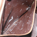 LOEWE Hand Bag Leather 2way Brown Gold Auth 183640-12