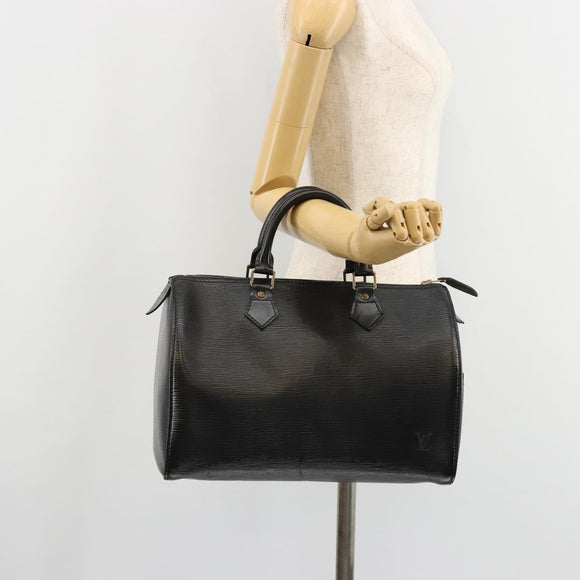 LOUIS VUITTON Epi Speedy 30 Hand Bag Noir Black M43002 LV Auth 183641A