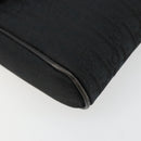 Christian Dior Trotter Canvas Shoulder Bag Black Gold Auth 183642-14