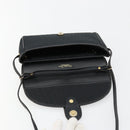 Christian Dior Trotter Canvas Shoulder Bag Black Gold Auth 183642-10