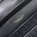 Christian Dior Trotter Canvas Shoulder Bag Black Gold Auth 183642-18