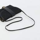Christian Dior Trotter Canvas Shoulder Bag Black Gold Auth 183642-7