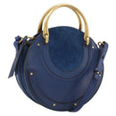 Chloe Pixy Hand Bag Leather 2way Black Gold Auth 183644V-1